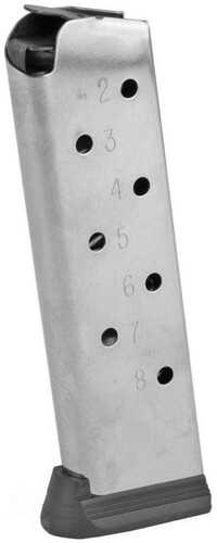 Colt 1911 Govt/Commander Handgun Magazine Stainless With Base Pad .45 ACP 8/Rd