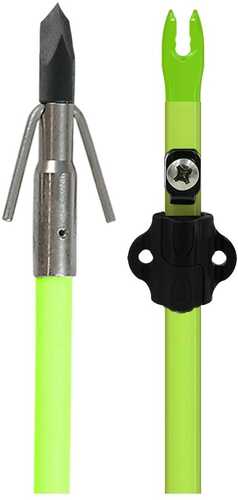 Muzzy Classic Chartreuse Fish Arrow w Carp Point & Safety