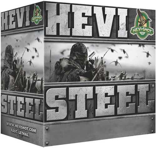HEVI-Shot HEVI-Steel Shotshells 12 Ga 2-3/4"  1-3/8 Oz  1550 Fps #2 25/Box