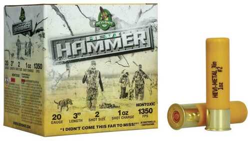 HEVI-Shot HEVI-Hammer Shotshells 20 Ga 3" 1Oz 1350 Fps #2 25/ct