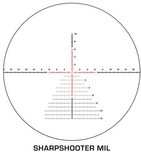 Swampfox Patriot Precision Series 6-24x50 Rifle Scope FFP Sharpshooter Grid Mil Reticle Black