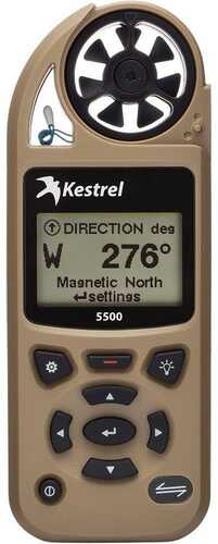 Kestrel 5500 Weather Meter With Bluetooth Link + Vane Mount (Tripod Not Included) - Desert Tan