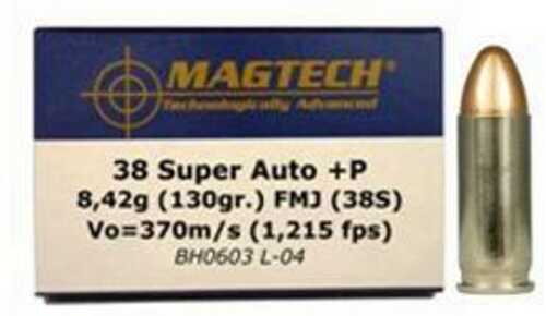 Magtech Handgun Ammunition .38 Super (+P) 130 Gr FMJ 1215 Fps 50/Box