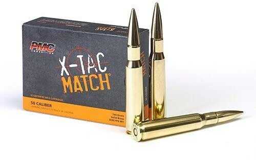 PMC X-TAC Match Rifle Ammunition .50 Cal 740 Gr SLD 2728 Fps - 10/Box
