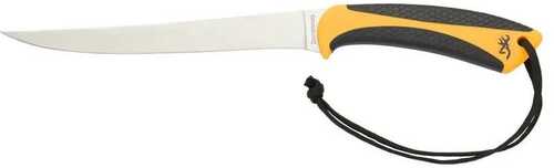Browning White Water Fillet Knife 7 1/4" Fixed Blade Yellow