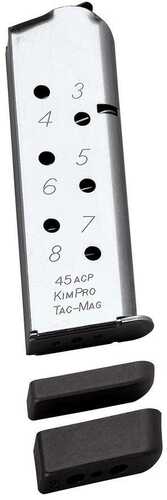 Kimber KimPro Tac-Mag 1911 Magazine .45 ACP Pistols Full-Length Grip Stainless Steel 8/Rd