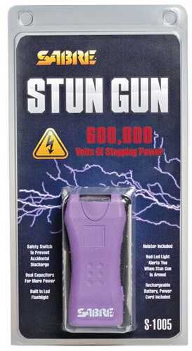 Sabre 600000 Volt Mini Stun Gun With Led - Light Purple