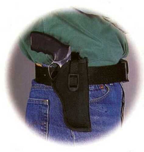 Uncle Mikes Sidekick Hip Holster For 5" - 6-1/2" Barrel Medium And Large Double Action Revolvers In Black Right Hand