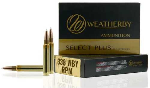 Weatherby Select Plus Hornady Interlock Rifle Ammunition .338 Weatherby RPM 225 Grain PT 20 Rounds Per Box