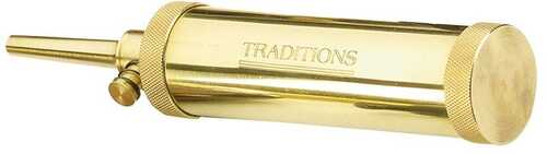 Traditions Muzzleloader Deluxe Tubular Brass Flask With Valve - 2 Oz