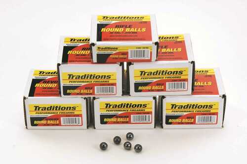 Traditions Muzzleloader Revolver Round Ball - Bulk Pack .44 Cal .454" 140 Gr  100/ct