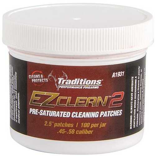 Traditions EZ Clean 2 Pre-Saturated Cleaning Patches - 100/Jar 2.5" Dia.