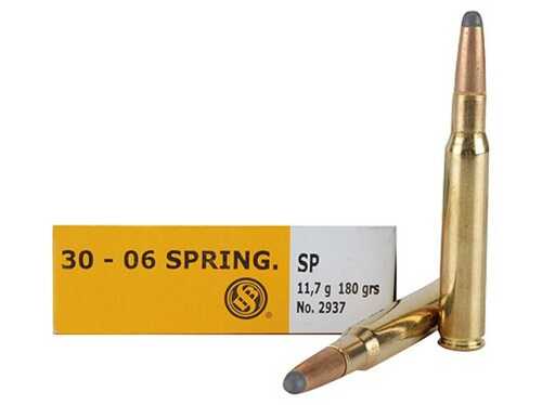 Sellier & Bellot Rifle Ammunition 30-06 Springfield 180 Gr SP 20/Box