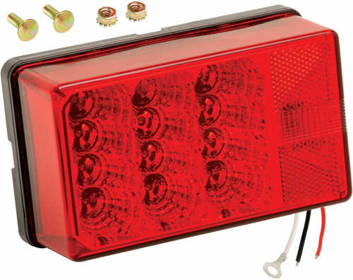 Wesbar 4" x 6" Waterproof LED 7-Function, Right/Curbside w/3 Wire 90 deg Pigtail Trailer Light