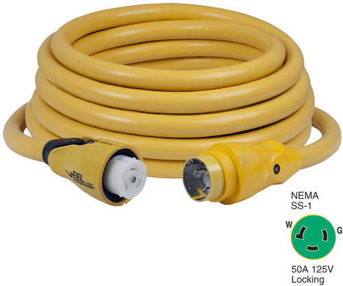 Marinco Cs503-50 Eel 50a 125v Shore Power Cordset - Yellow