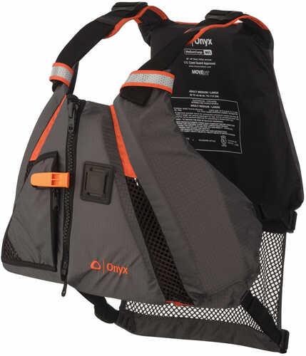 Full Throttle Paddle Sports Dynamic Type III Adult Flotation Vest Medium/Large Orange/Grey