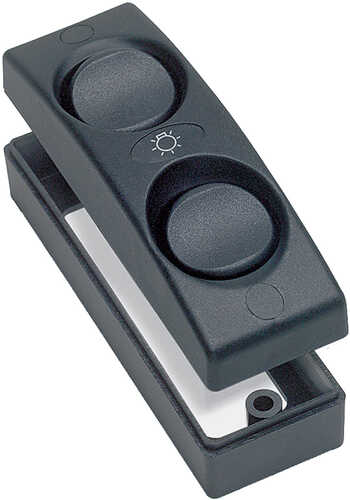 Marinco Contour 1100 Series Double Interior Switch - On/Off - Black