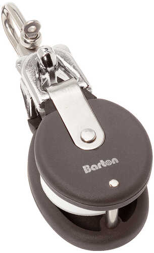 Barton Marine Snatch Block W/Stainless Steel D Shackle - 20mm Sheave Width