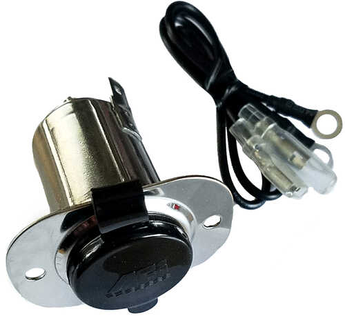 Marinco Stainless Steel 12V Receptacle w/Cap
