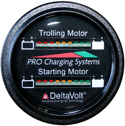 Dual Pro Battery Fuel Gauge - Marine Read Monitor 12V/36V System 15&#39; Cable