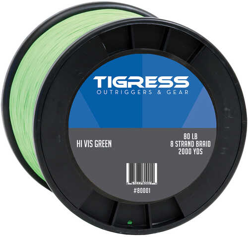 Tigress High-Visibility 80lb Kite Braid - Green
