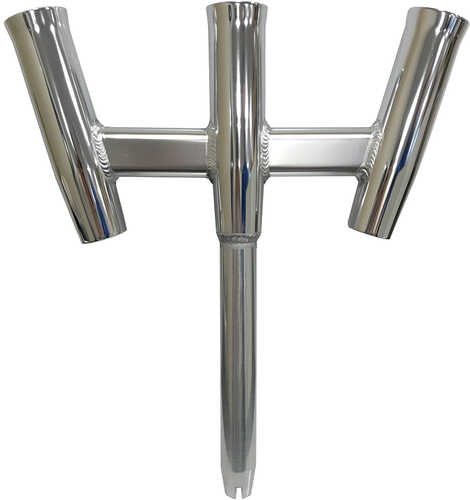 Tigress GS Trident Rod Holder - Straight Butt - Polished Alumunim