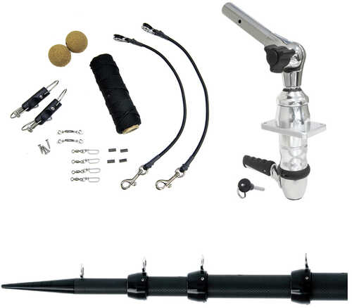 Tigress XD Top Mount System - 15&#39; - Black Outriggers Elite Rigging Kit