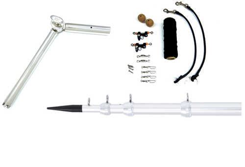 Tigress Rod Holder/Outrigger Telescoping System - 1-1/2" Mount - Silver