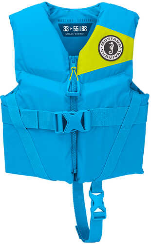 Mustang Survival Rev Child Foam Vest Azure Blue 30-50 LBS