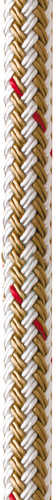 New England Ropes 3/4" x 25' Nylon Double Braid Dock Line - White/Gold w/Tracer