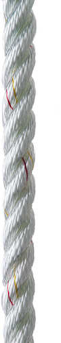 New England Ropes 5/8" X 25' Premium Nylon 3 Strand Dock Line - White w/Tracer