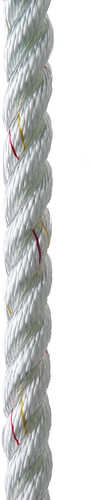 New England Ropes 5/8" X 50&#39; Premium Nylon 3 Strand Dock Line - White w/Tracer