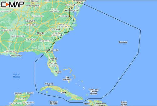 C-MAP M-NA-Y203-MS Chesapeake Bay to Bahamas REVEAL&trade; Coastal Chart