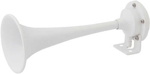 Marinco White Epoxy Coated Single Trumpet Mini Air Horn