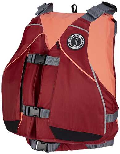 Mustang Women's Moxie Foam Vest - Merlot/coral - Medium/large