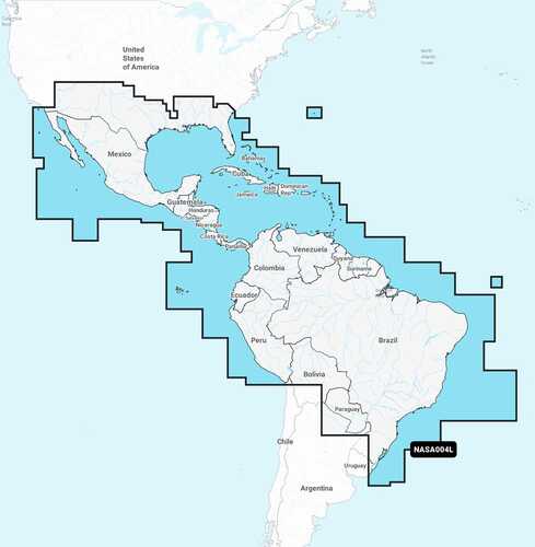 Navionics+ Nasa004l Mexico, Caribbean To Brazil