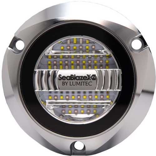 Lumitec SeablazeX2 Spectrum Underwater Light RGBW Polished Housing