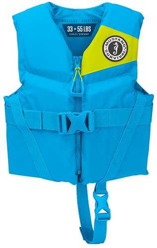 Mustang Lil Legends Child Foam PFD - Azure Blue