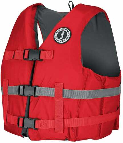 Mustang Accel 100 Fishing Foam Vest - Red/black - Medium