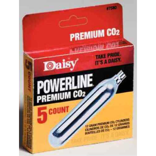 Daisy Powerline Premium CO2 Cylinders 12g 5 pk. Model: 997580-611