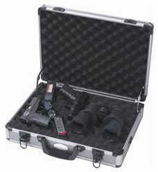 Aluminum Four Pistol Case Frame - Extruded Pvc Exterior Panels Key Lockable latches Double Layer High-Dens