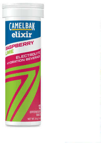 CamelBak Electrolyte Elixir, Raspberry Lime, 12 Tablets Per Tube