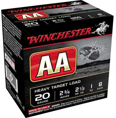 20 Gauge 2-3/4" Lead #8  1 oz 25 Rounds Winchester Shotgun Ammunition