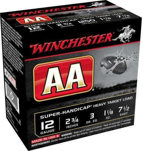 12 Gauge 2-3/4" Lead 7-1/2  1-1/8 oz 25 Rounds Winchester Shotgun Ammunition