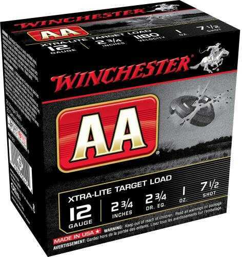 AA Target Load Winchester 12 Gauge 2 3/4" Xtra-Lite 1Oz 7.5 Shot Per 25 Ammunition Md: AAL127