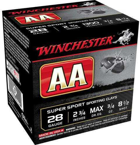 28 Gauge 2-3/4" Lead 8 1/2  3/4 oz 250 Rounds Winchester Shotgun Ammunition