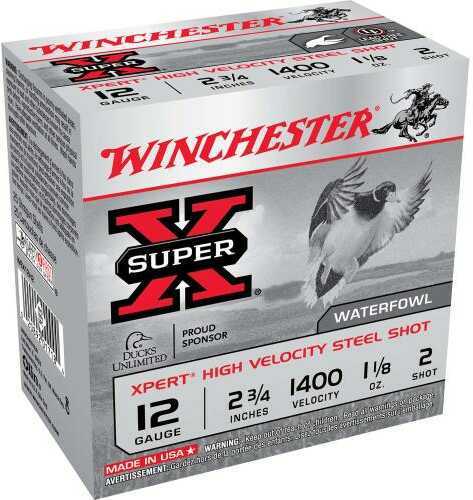 12 Gauge 2-3/4" Steel #2  1-1/8 oz 25 Rounds Winchester Shotgun Ammunition