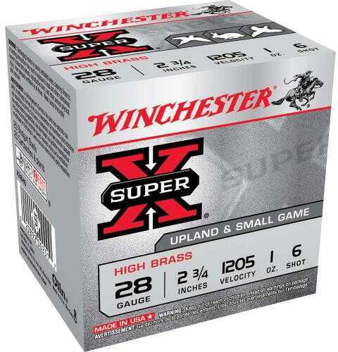 28 Gauge 2-3/4" Lead #6  1 oz 25 Rounds Winchester Shotgun Ammunition