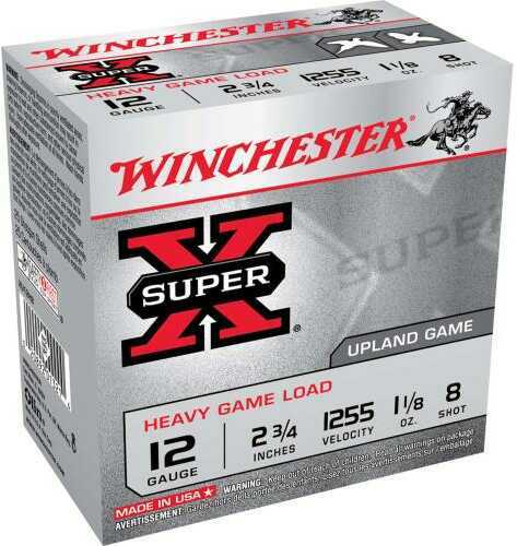 12 Gauge 2-3/4" Lead #8  1-1/8 oz 25 Rounds Winchester Shotgun Ammunition