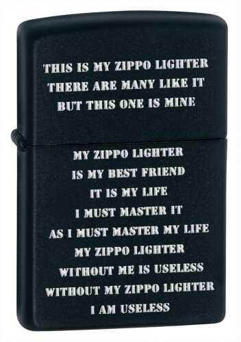 Zippo Lighter Creed Black Mat